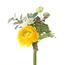 Buchet artificial de Ranunculus, cu ornamente  galbene, 30 cm