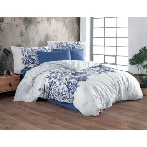 BedTex Pamut ágynemét Armina kék , 220 x 200 cm, 2db 70 x 90 cm