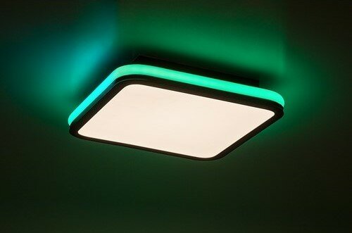 Rabalux 71399 funkčné stropné LED svietidlo Serkan 43W, čierna/biela