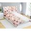 Lenjerie de pat Bellatex Satin Flower salmon , 140x 220 cm, 70 x 90 cm