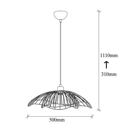 Lampa wisząca Farac - 6380, czarny