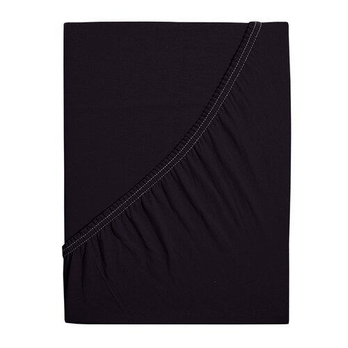 Cearșaf de pat 4Home Mako jersey negru , 90 x200 cm