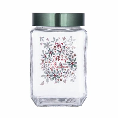 Altom Pojemnik szklany z pokrywką Xmas, 700 ml