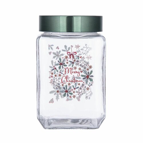 Altom Pojemnik szklany z pokrywką Xmas, 700 ml