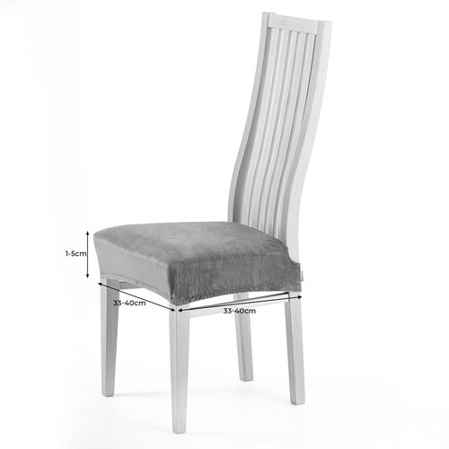 Restilo Husă elastică pentru scaun Sento gri închis, 40 x 40 + 5 cm