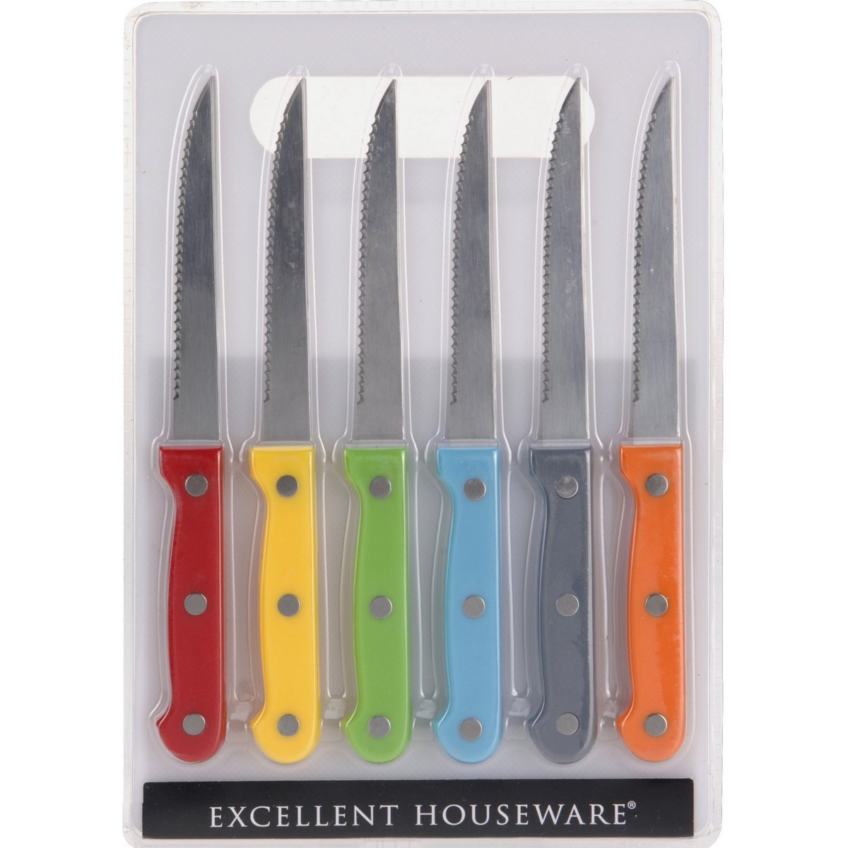 Sada steakových nožov Colors 6 ks + doštička