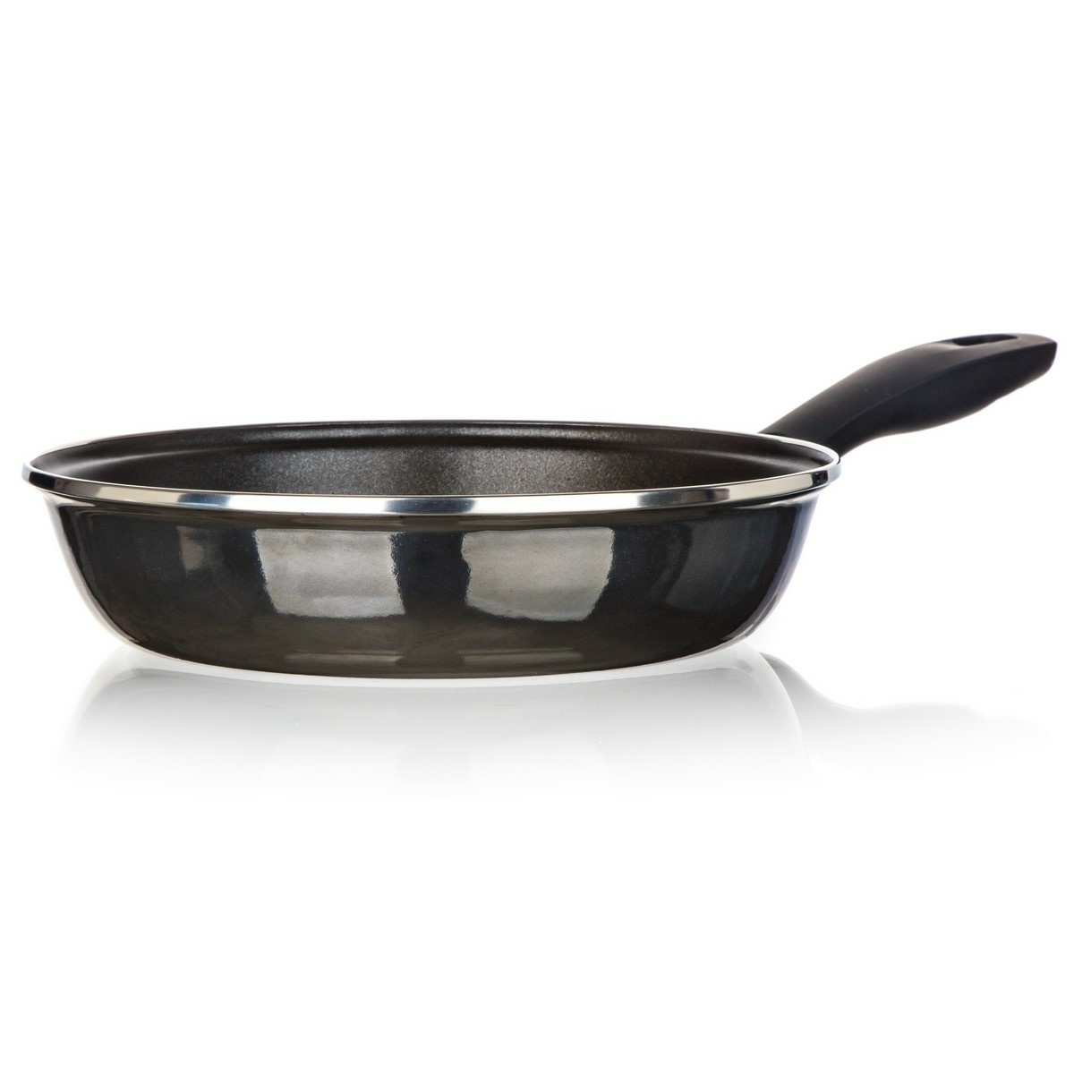 Banquet Pánev smaltovaná METALLIC Black 24 cm, s nepřilnavým povrchem, 24 cm - thumb (3)