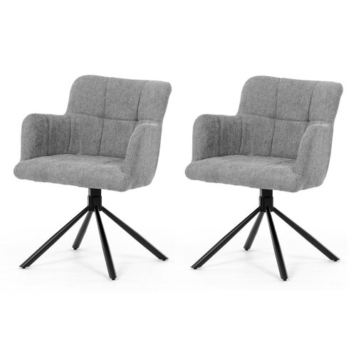 Set de scaune de sufragerie cu mecanism deîntoarcere DCH-T1122 GREY2, 2 buc.
