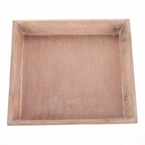 Drevená tácka Riaza hnedá, 26 x 26 x 3 cm