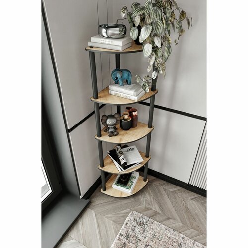 Regál Corner Oak, 5 polic