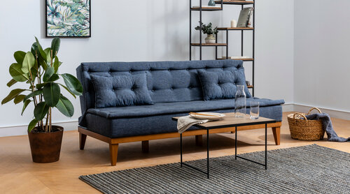 Fuoco Dark Blue kinyitható kanapé