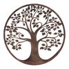 Decorație metalică de perete Arborele vieții dincupru, diametru 30 cm