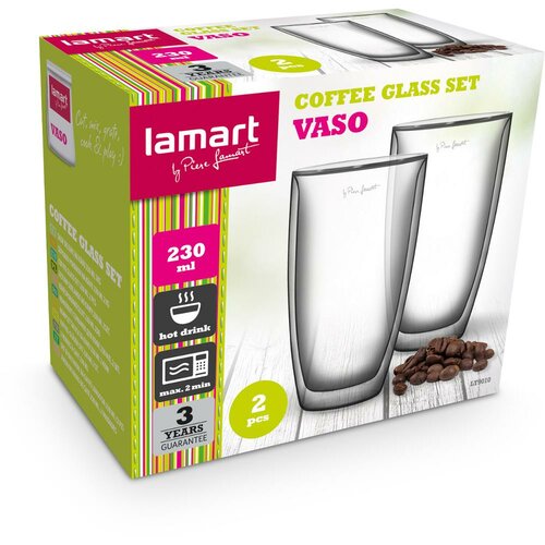 Lamart LT9010 komplet kozarcev Coffee Vaso, 230ml,,, 2 kosa