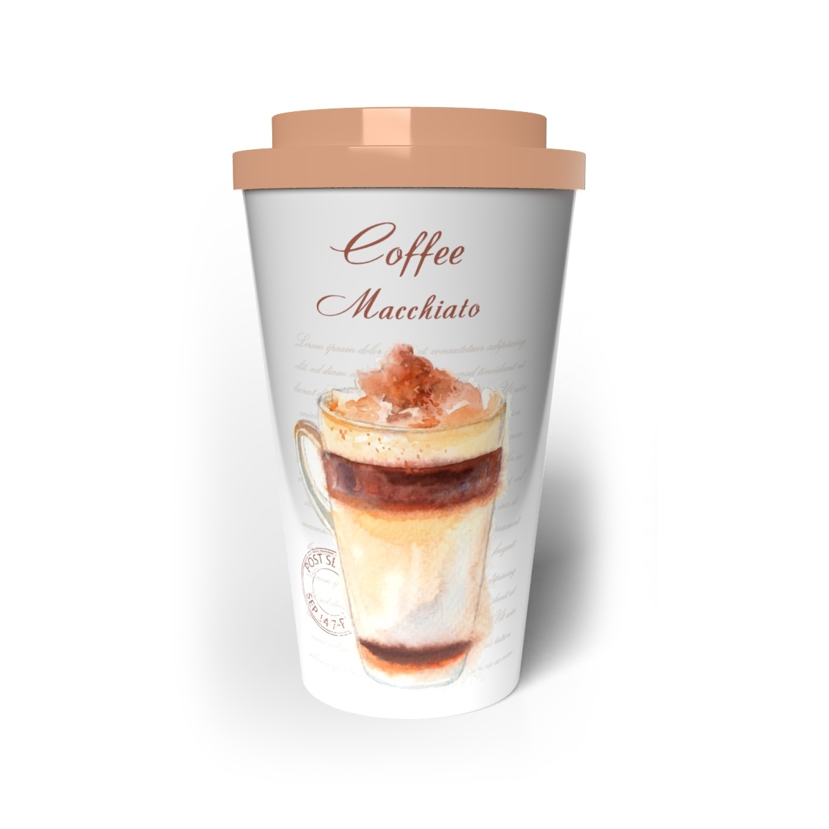 Banquet COFFEE utazói bögre dupla falú 0,5 l,Coffee macchiato termék 2. képe