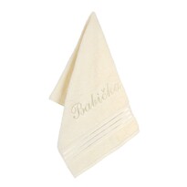 Махровий рушник Bellatex з вишивкою Бабуся ваніль,50 х 100 см