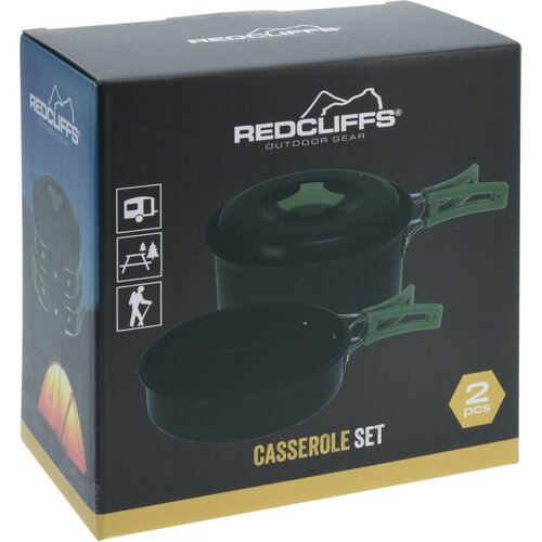Redcliffs 2-teiliges Topfset aus Aluminium mit Kunststoffgriff, grün