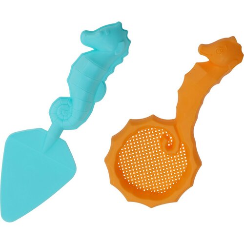 Sandspielzeug-Set im Koffer, 7 Stück, blau
