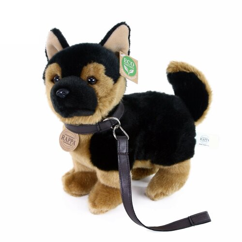 Rappa Плюшева німецька вівчарка з повідцем, що стоїть, 23 см ECO-FRIENDLY