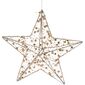 Svietiaca vianočná hviezda Gold Diamond, 30 cm, 20 LED, teplá biela, časovač