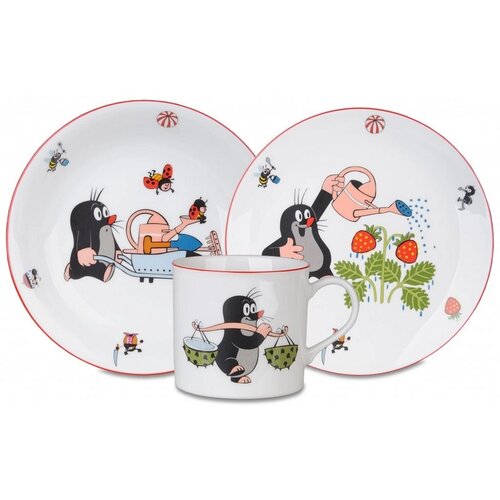 Set de masă pentru copii din 3 piese Thun, Cârtițagrădinarul