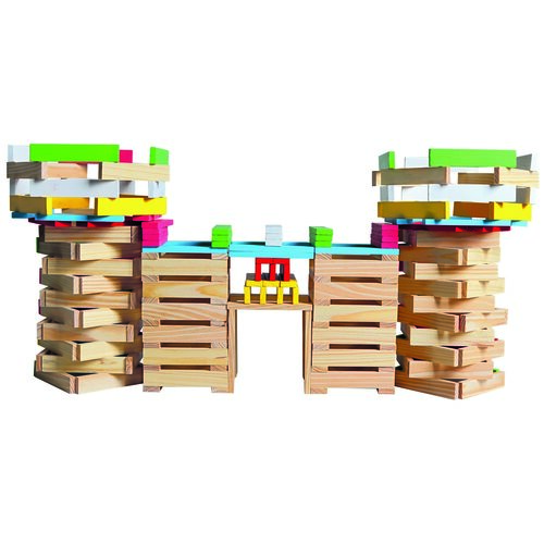 Bino Holzbauset Stadt, 150 Teile
