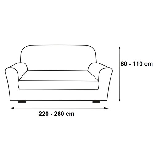 Multielastický potah na pohovku Contra béžová, 220 - 260 cm