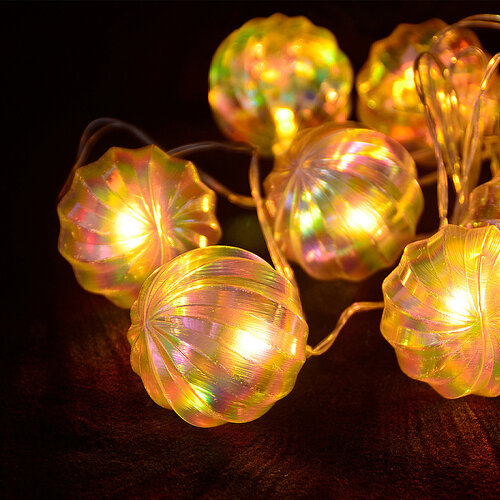 Sharks SA153 Solar-Weihnachtslichter Kugel,  10 LEDs, 2 m, IP44, warmes Weiß