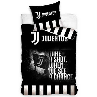 Pościel bawełniana Juventus Take a Shot, 140 x 200 cm, 70 x 90 cm