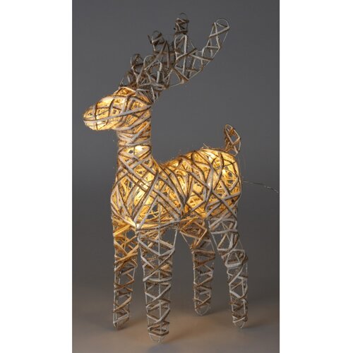 Decorațiune Ren LED de Crăciun Greyse, 50 cm
