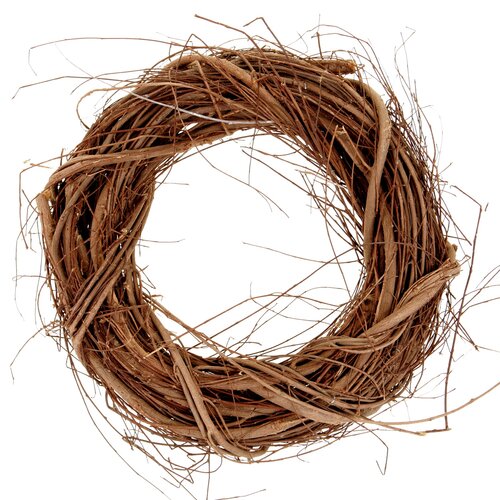 Плетений вінок, коричневий, діаметр 20  см