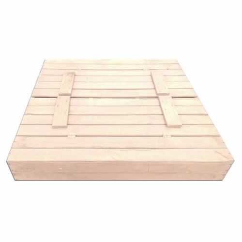 Pixino Dřevěné pískoviště s lavičkami 120 x 120 cm, světle hnědá