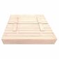 Pixino Drevené pieskovisko s lavičkami 120 x 120 cm, svetlohnedá