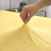 4Home Frottee-Bettlaken Ideal gelb, 70 x 140 cm