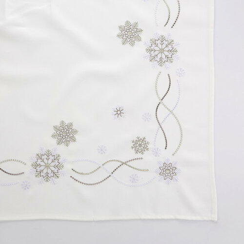 Altom Vianočný obrus Snow Flakes biela, 80 x 80 cm