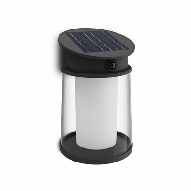 Philips Juda UltraEfficient solární LED svítidlo se senzorem černá, 3,2 W, 500 lm, 4000 K