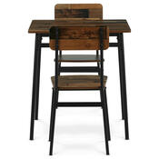 Jídelní set pro 2 osoby CORE Old Wood, černá konstrukce