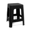 Gartenhocker Rattan, 45 x 35,5 x35,5 cm, Anthrazit