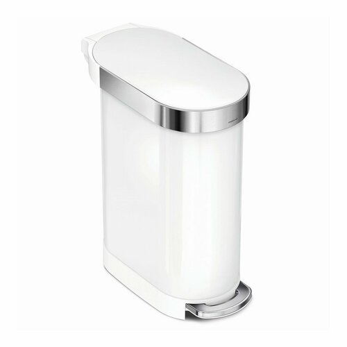 Simplehuman Pojemnik na pedały Slim 45 l, biały