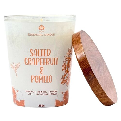 Arome Salted grapefruit & Pomelo gyertya üvegben, fém fedéllel 255g