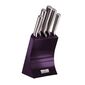Berlinger Haus 6-teiliges Messerset in Halter  Royal Purple Metallic Line