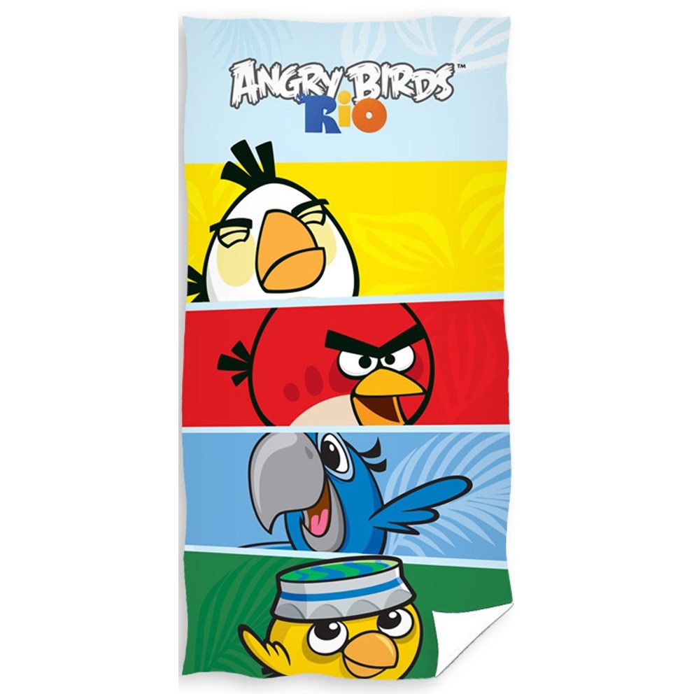 Tip Trade Osuška Angry Birds Check, 70 x 140 cm