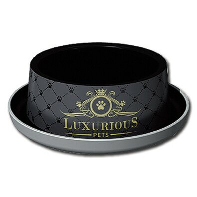 Moderna Trendy Luxurious fekete macska tál, 0,735l, átmérő 20 cm