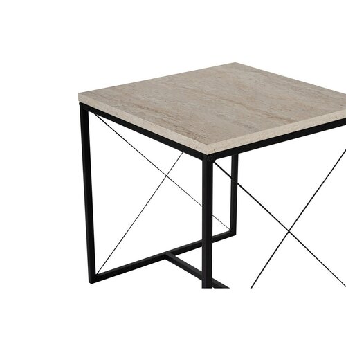 Set de măsuțe de cafea Defne Black andTravertine, 3 buc.