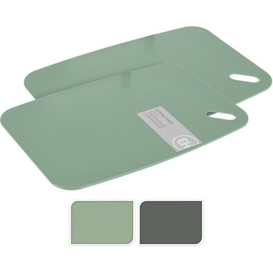 Set placă de tăiat EH 2 buc, gri + verde