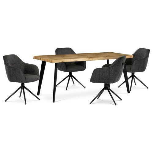 Zestaw krzeseł obiadowych z mechanizmem powrotnymHC-536 GREY2, 2 szt.