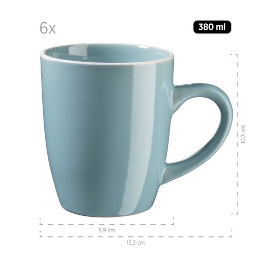 Mäser Set de veselă 24 piese ELISSA – turcoaz lucios