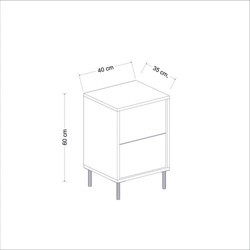 Nočný stolík Imaj White Marble