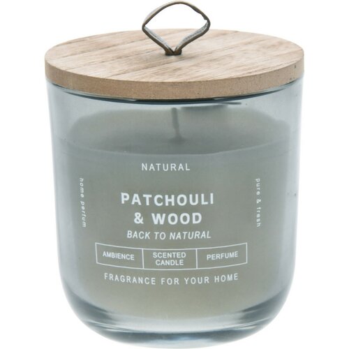 Świeczka w szkle Back to natural, Patchouli & Wood, 250 g