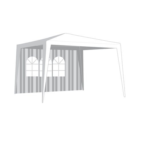 Oldalfal Kerti sátorra, ablakkal, vonalakkal