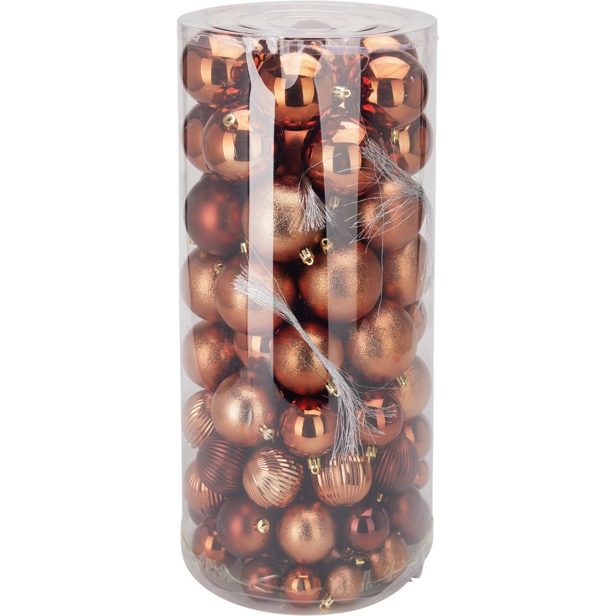 Sada vánočních ozdob Golden Brown, 100 ks, plast